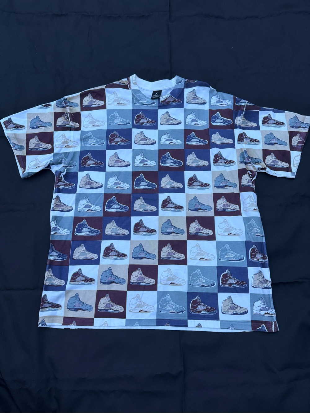 Air Jordan 5 "Checkered" T-Shirt vintage y2k (light spots)